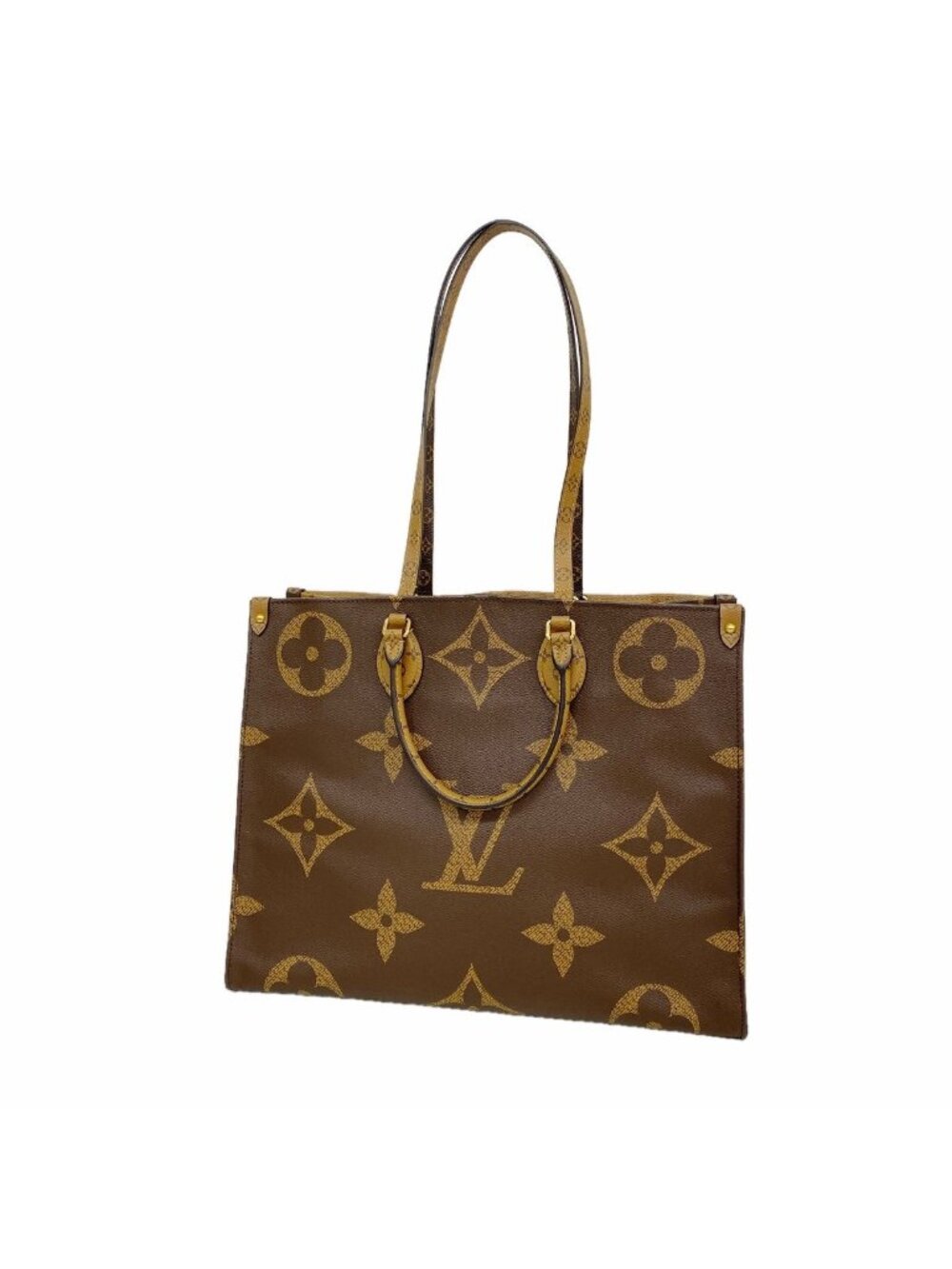 Louis Vuitton Tote Bag Monogram Giant Reverse On The Go GM Brown 2-Way